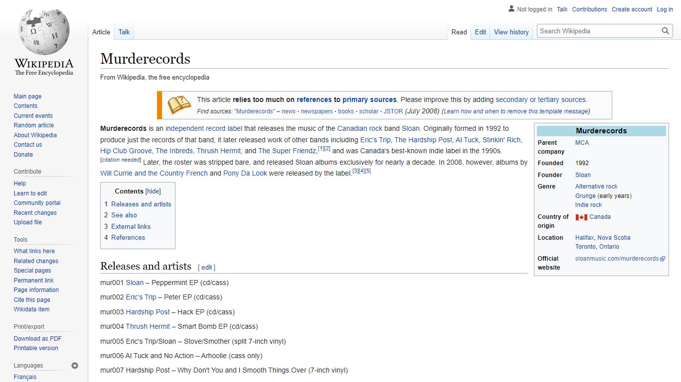 Murderecords - Wikipedia